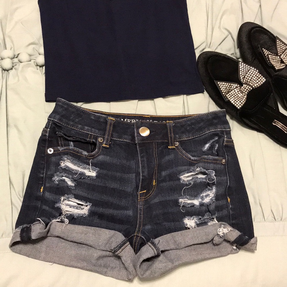 American Eagle Distressed Short Shorts